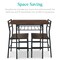 Best Choice Products 3-Piece Modern Dining Set, Square Table & Chairs Set w/ Steel Frame, Built-In Storage Rack